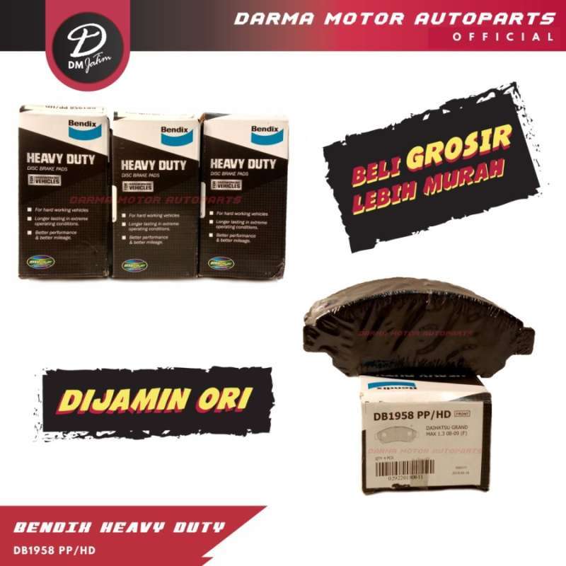 Jual Kampas rem depan Bendix Grand Max Luxio DB1958 HD Heavy