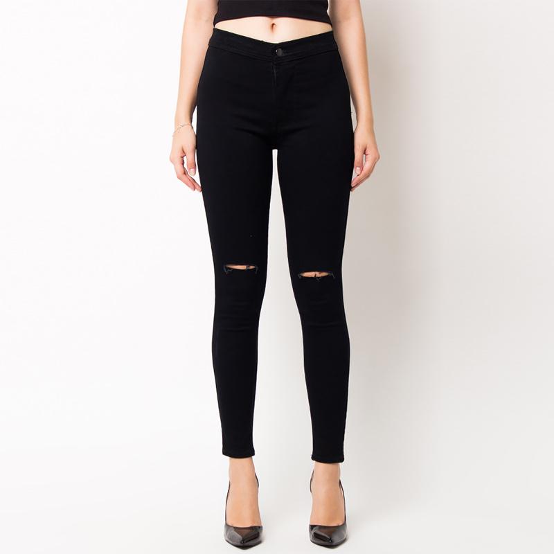 Jual MS JEANS High Waist Jeans Sobek 