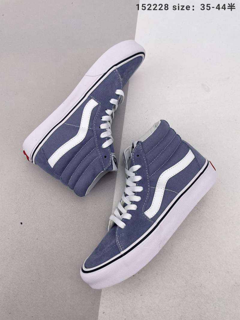 blue high top vans shoes
