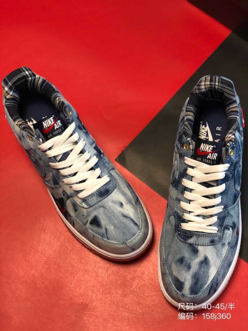 Nike Air Force 1 washed denim panel 