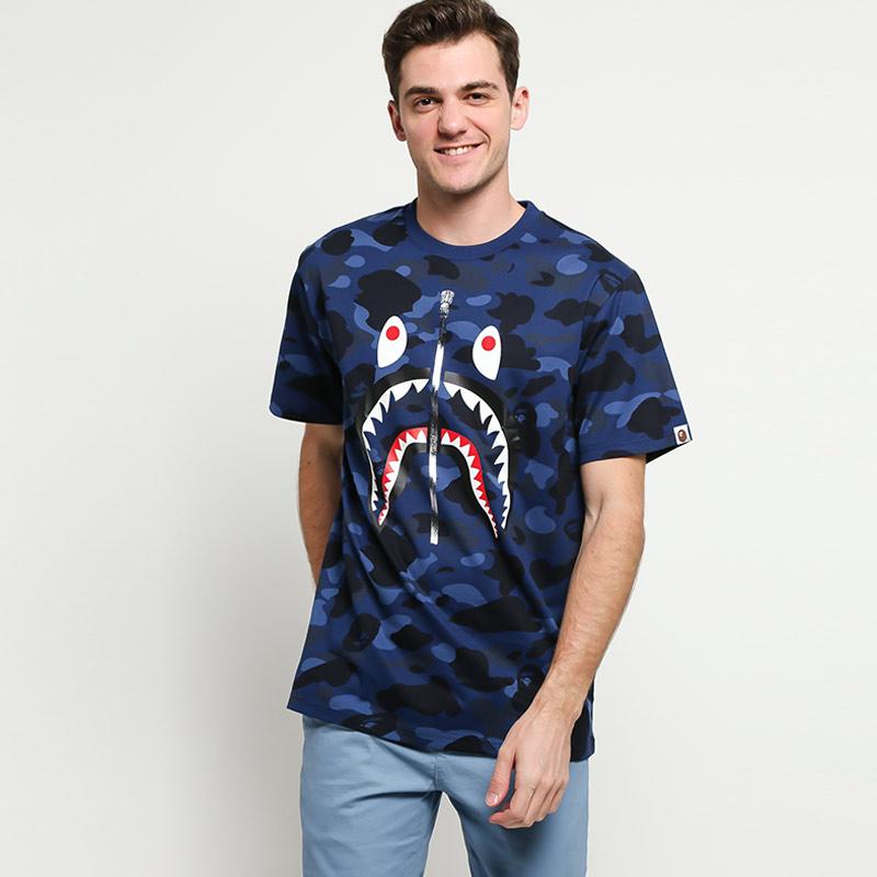 Jual BAPE Color Camo Shark T-Shirt Pria 
