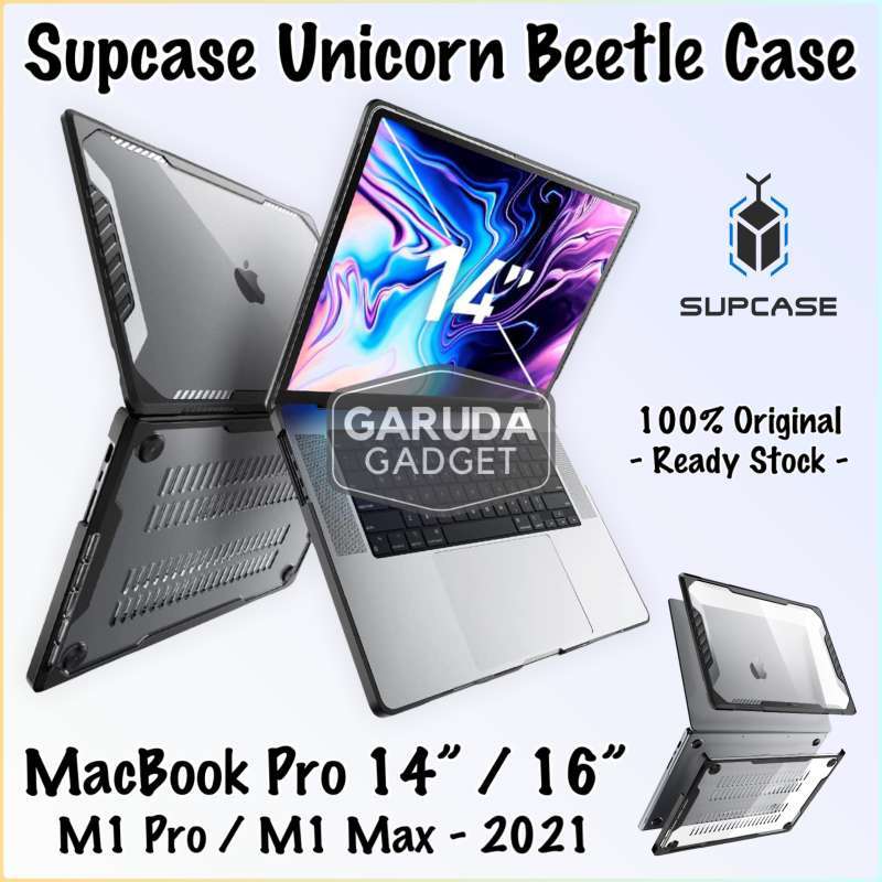 Case MacBook Pro 14 inch 16 inch M1 Pro Max 2021 Supcase Rugged Armor Shockproof Military Grade Casing Full Protection Cover Clear Original New