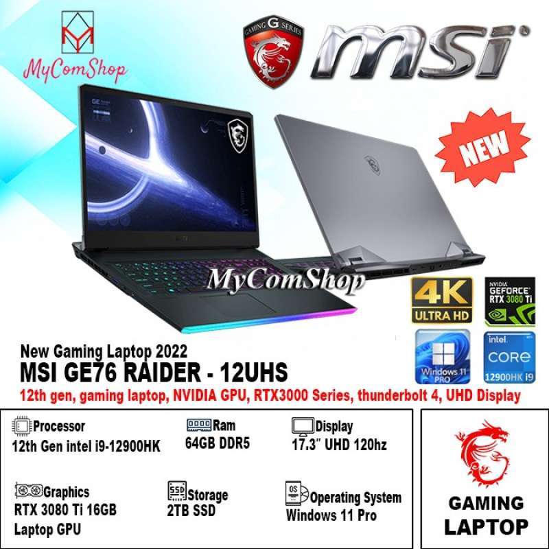 Jual MSI RAIDER GE76 GAMING LAPTOP 
