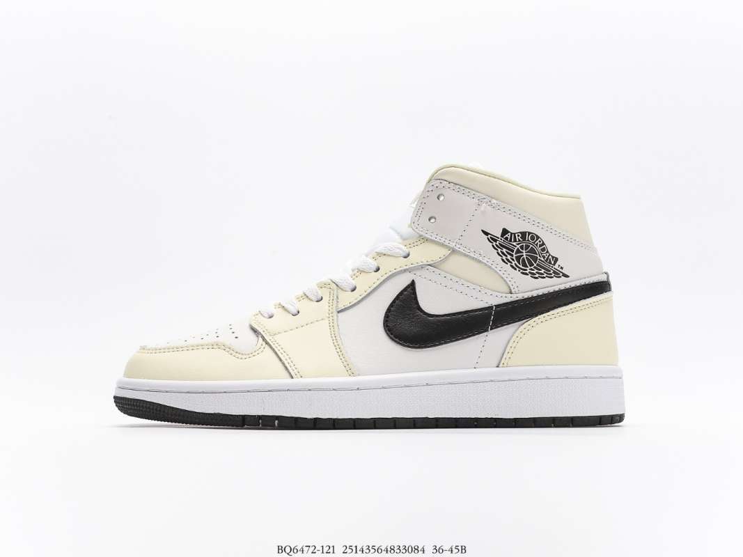 Jual Original NIKE AIR JORDAN NIKE AIR JORDAN 1 Mid light smoke grey white  apricot coconut cream NIKE AIR JORDAN AJ1 medium top casual board shoe  bq6472 - 39 di Seller SNK