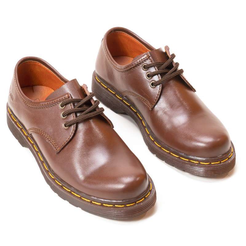 Promo Sepatu Boots Pria Low Boot 3 Hole Kulit Asli Like Docmart