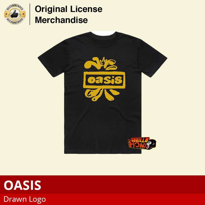 Jual OASIS Drawn Logo Kaos Band Musik Britpop Alternative Rock T