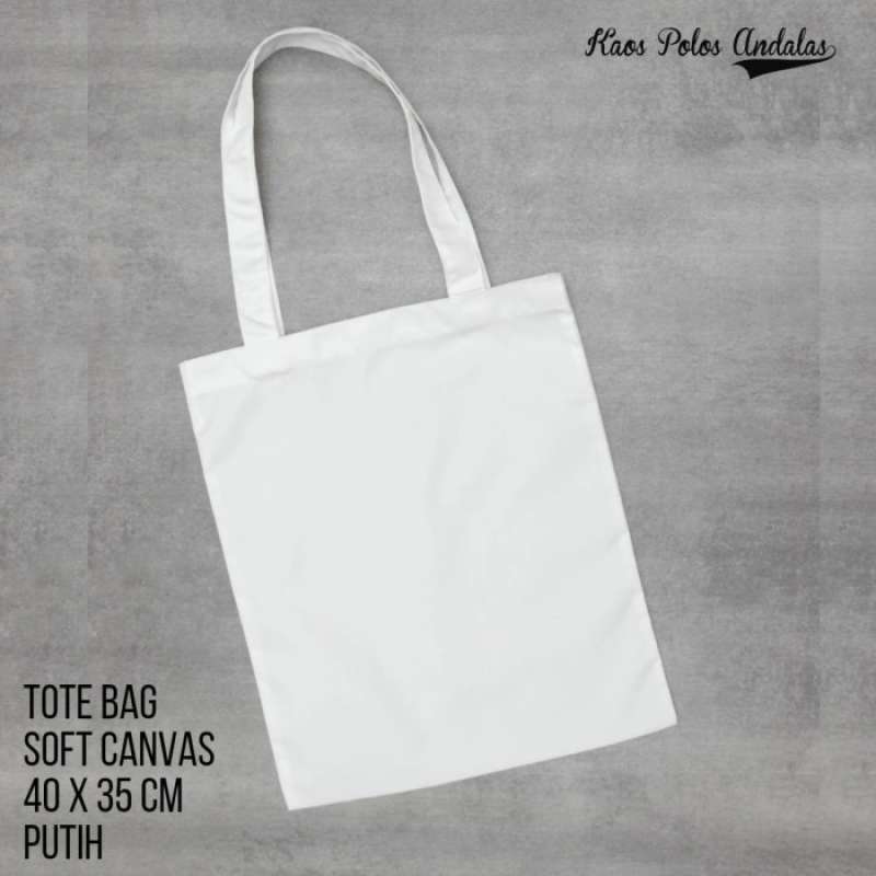 Jual TOTE BAG POLOS BAHAN SOFT CANVAS UKURAN 40 X 35 CM KUNING