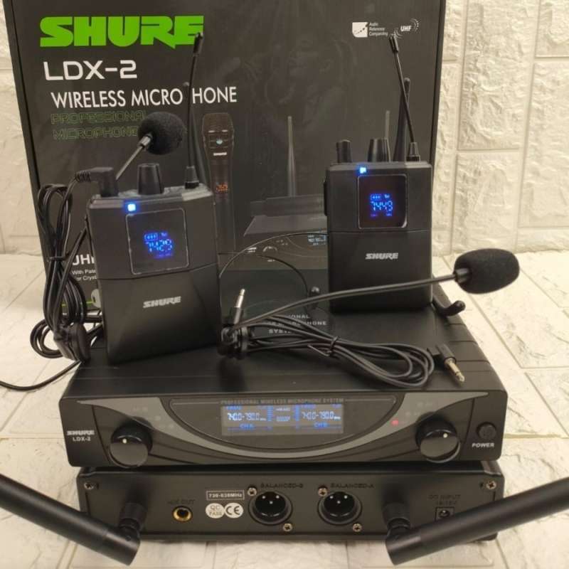 Jual Mic Wireless Shure Ldx2 Ldx 2mic Clip On Headset Multi