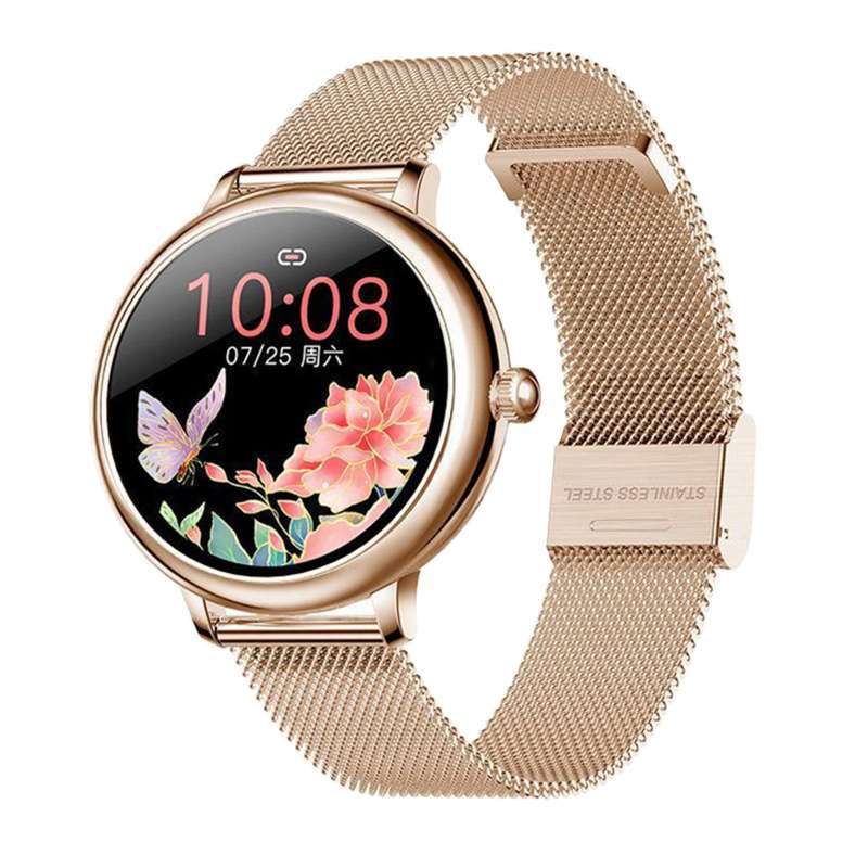 Jual Smart Watch CF80 Heart Rate Blood Pressure Tracker Gold Steel Strap di  Seller BAOSITY - China | Blibli