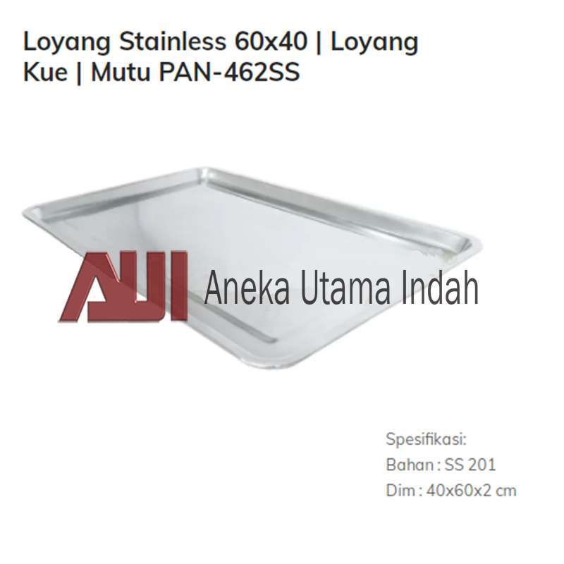 PAN-462SS Baking Tray Loyang Kue Kering Persegi Stainless Steel 60x40