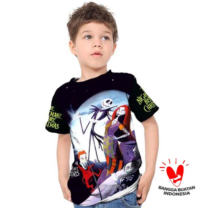 Jual Fika Nightmare Before Christmas Art 7 3d Full Print Short Sleeves T Shirt Anak Unisex Pre Order Online Juni 2020 Blibli Com