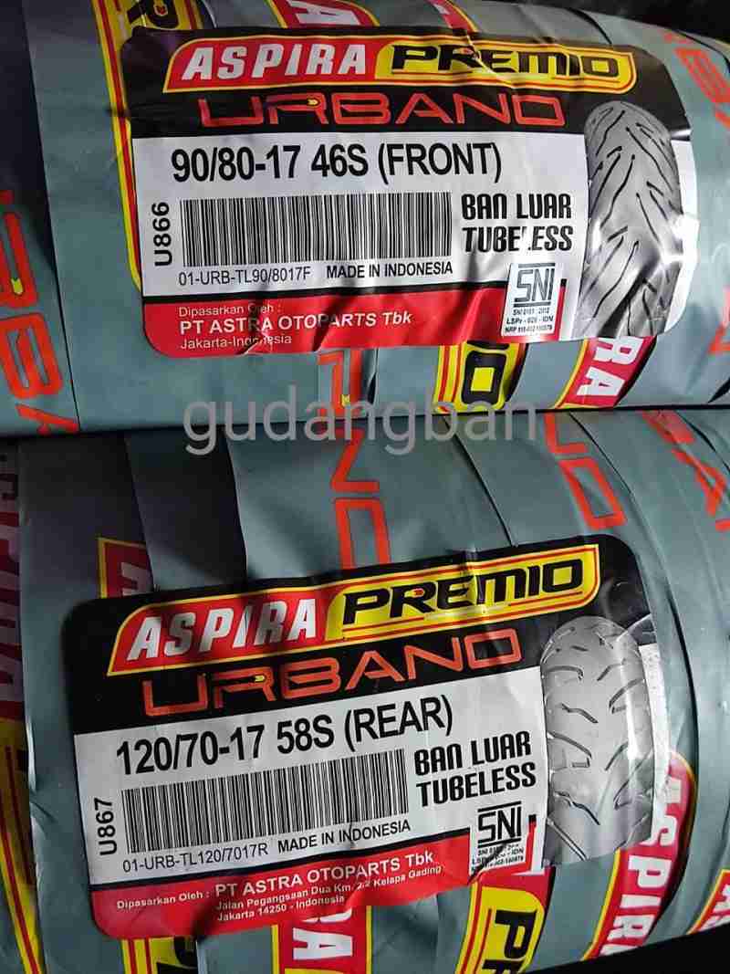Jual Paket 90 / 80 - 17 dan 120 / 70 - 17 Aspira Urbano ...