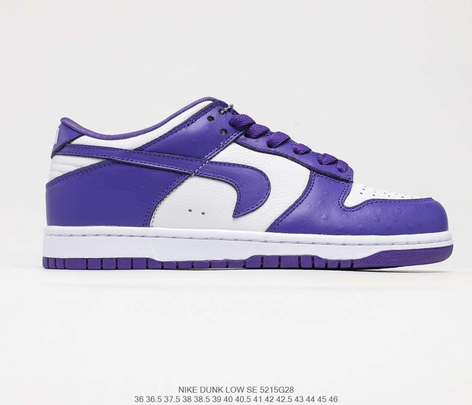 purple white dunk low
