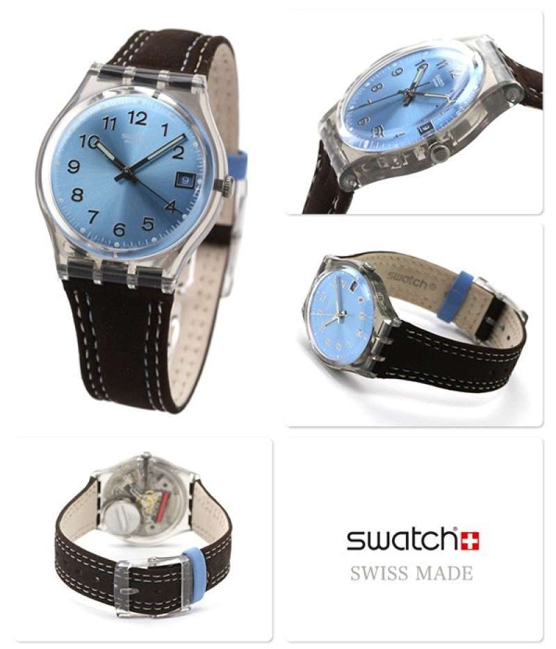 Jual Swatch Analog Jam Tangan Karet Unisex Gm415 Blue Choco
