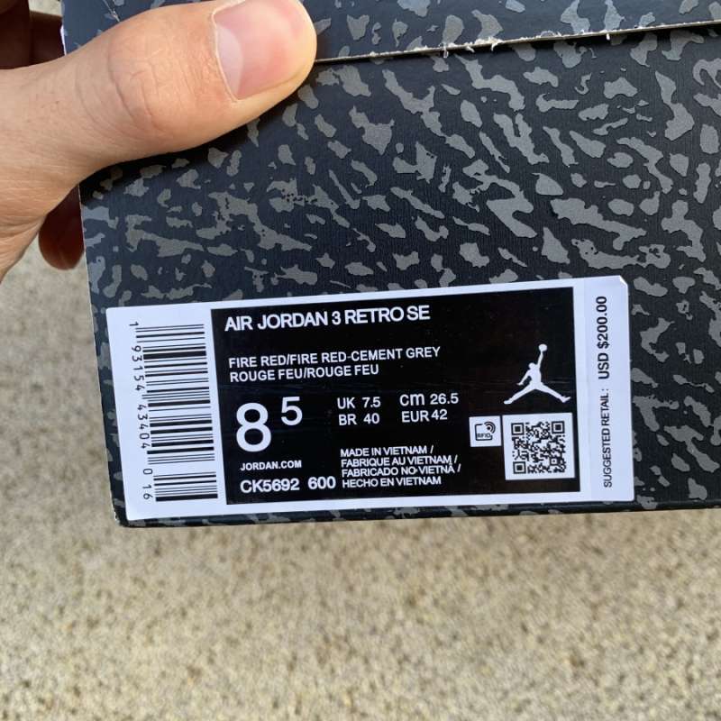 Original Nike Air Jordan 3 Aj 3 Men Women Retro Low High Og Sneaker Sports Shoes Casual Running Shoes Basketball Shoes T542-XXXX3410