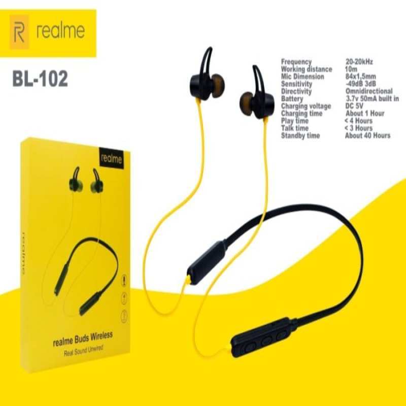 Realme buds wireless real sound unwired bluetooth earphone clearance