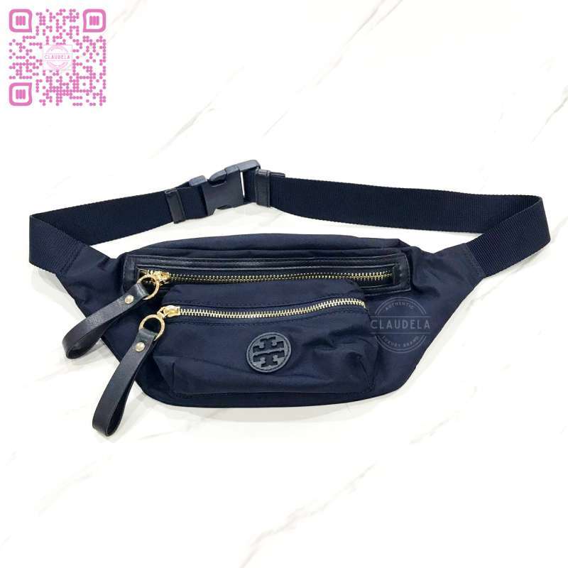Jual TORY BURCH Tilda Nylon Belt Bag in Tory Navy di Seller