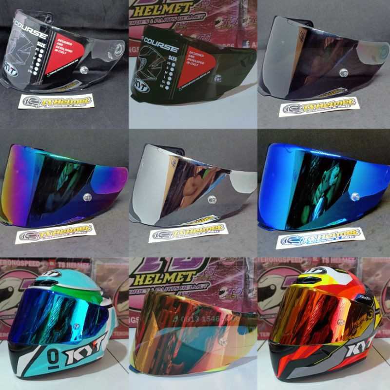 Jual Visor Helm Kyt Tt Course Iridium Silver Blue Red Dark Smoke
