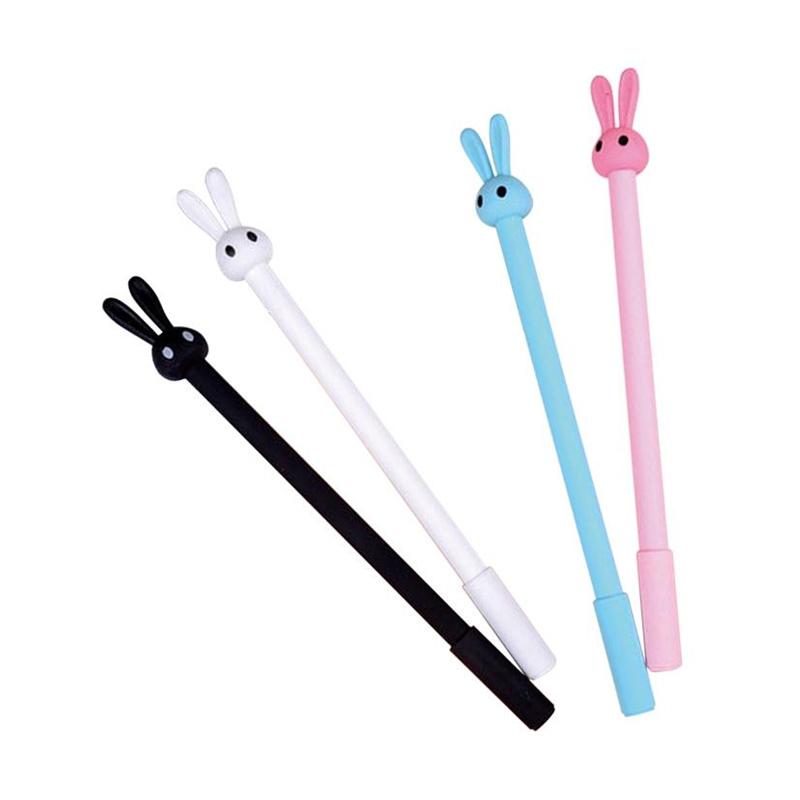 Jual Bluelans Kawaii Rabbit Black Ink Gel Pens Stationery Office School Supplies 0 38 Mm 4 Pcs Online September 2020 Blibli Com