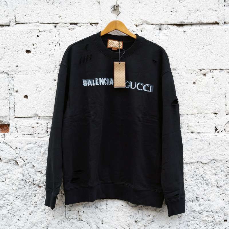 tshirt sweater gucci x balenciaga black 