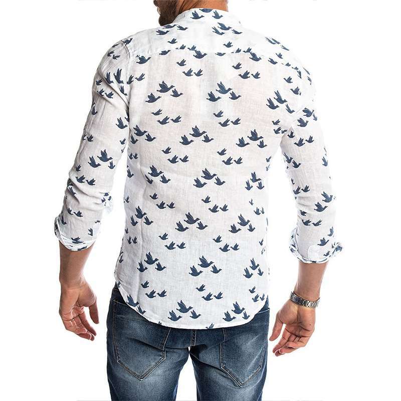 Jual Mens Fashion Casual Printed Shirts 