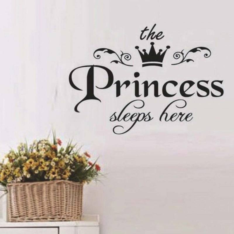 Jual Eds The Princess Sleeps Here Waterproof Wall Sticker For