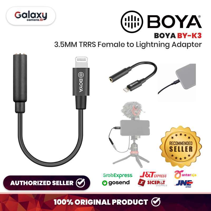 Boya By Male Lightning To Male Mm BOYA By-K3 K3 Female TRRS To