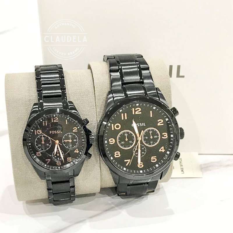 Jual Flash Sale Fossil His And Her Chronograph Black Stainless Watches In Gift Set Box bq2278set Di Seller Claudela Pluit Kota Jakarta Utara Blibli