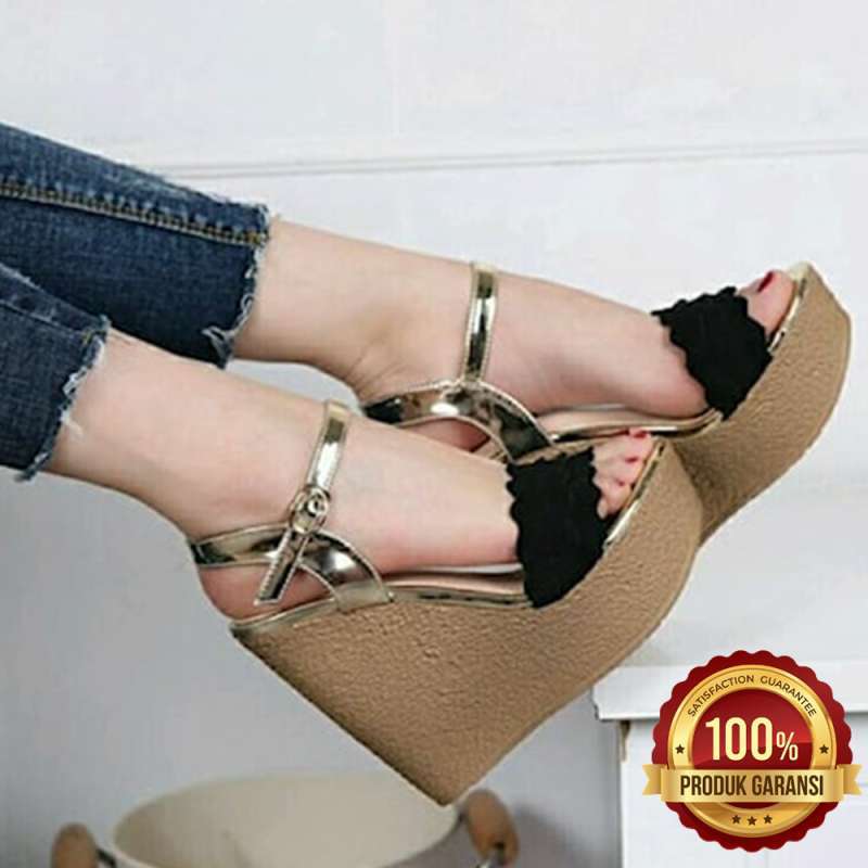 Sandal wedges tinggi online