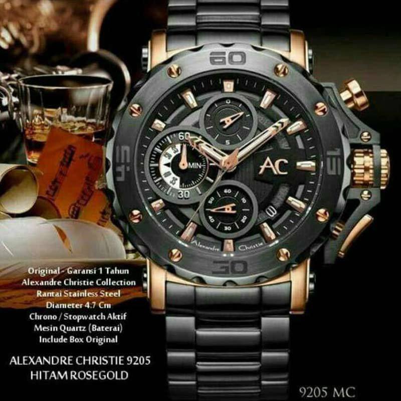 Promo Alexandre Christie Jam Tangan Pria Rosegold Black original ac 9205 Diskon 40 Di Seller Central Arloji Penjaringan Kota Jakarta Utara Blibli