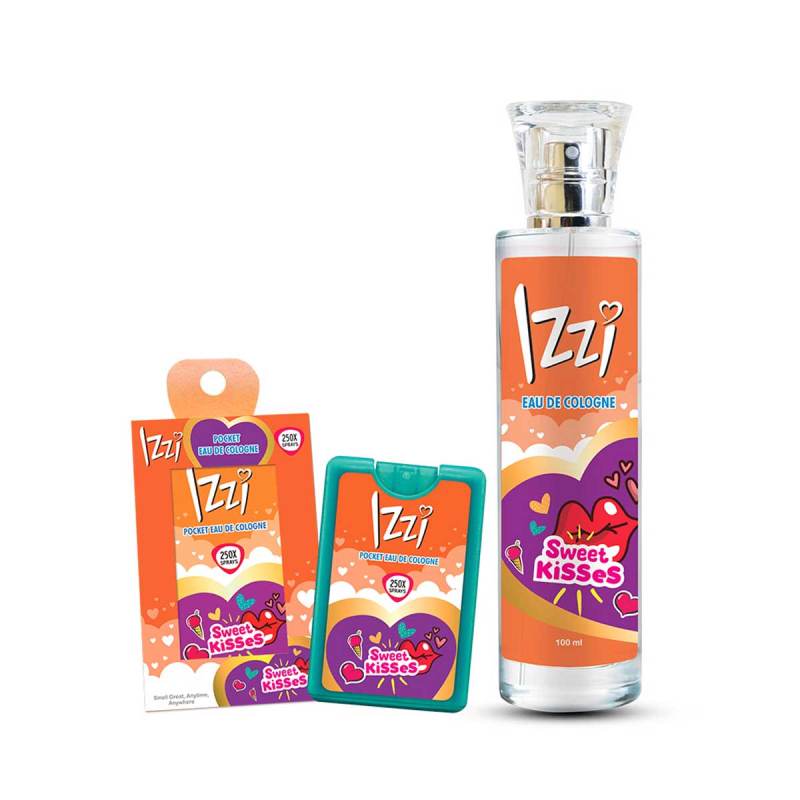 Jual Izzi On The Go Pack Eau De Cologne 100 Ml Variant Sweet Kisses 18 Ml Murah Maret 2020 Blibli Com