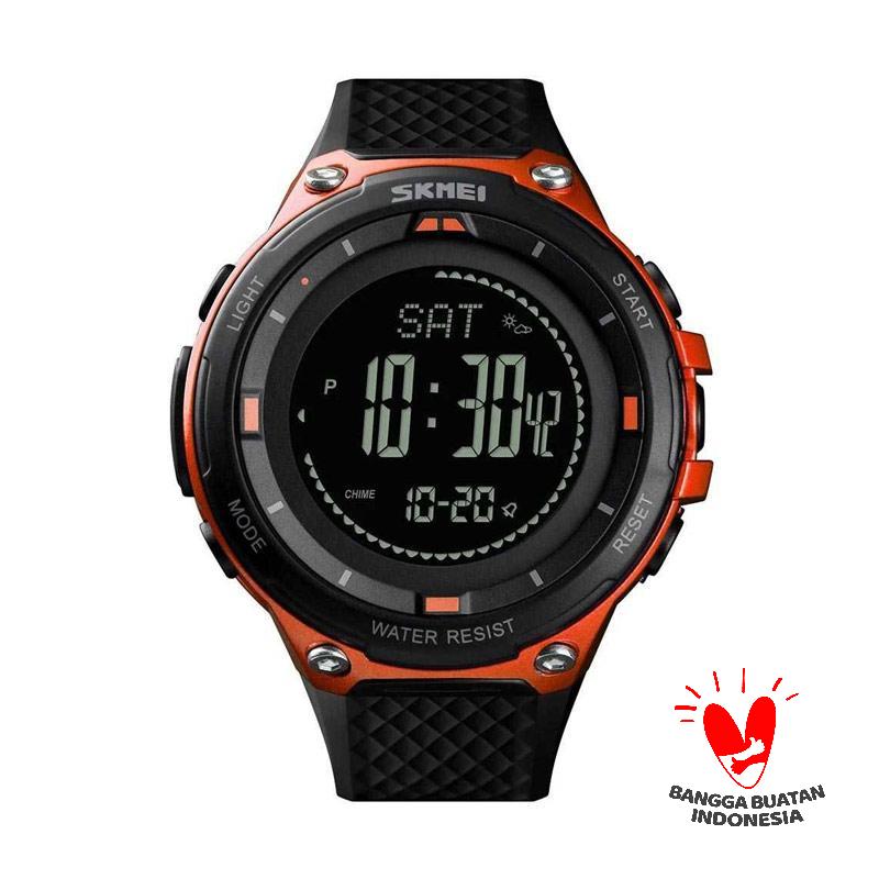 Promo Skmei Jam Tangan Pria Digital 1443 ORANGE Diskon 32