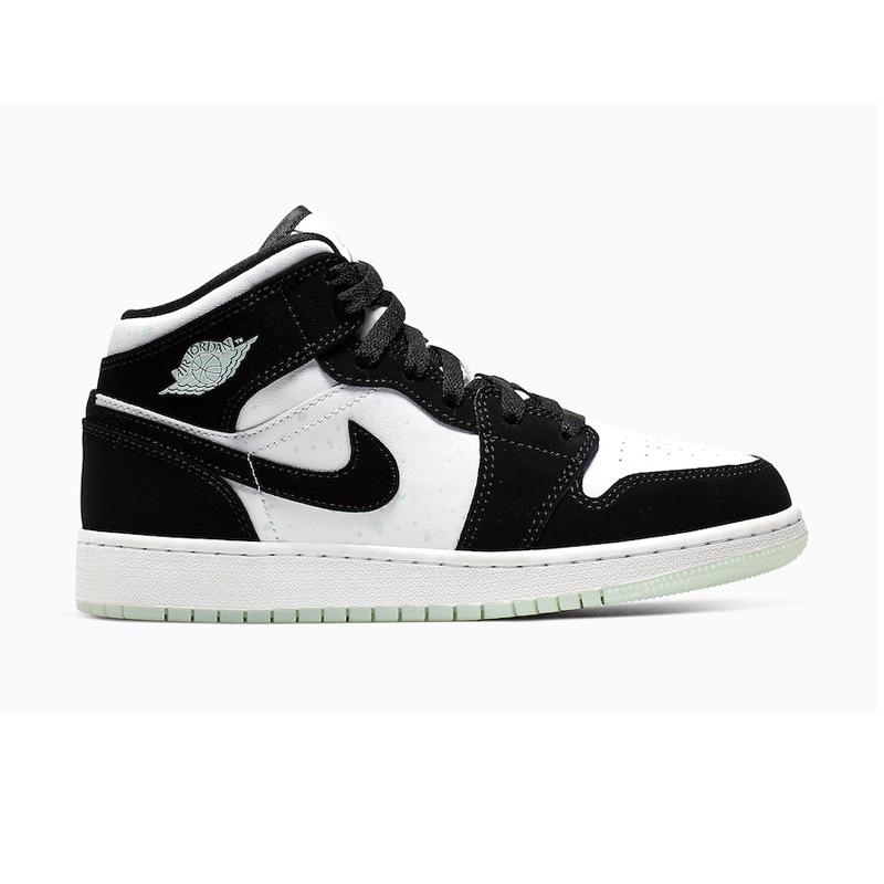 Jordan 1 mid white black teal tint sale