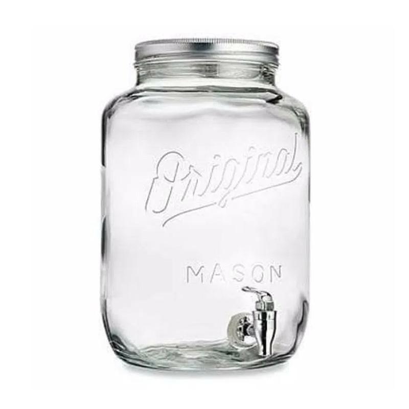 Jual Delicia Original Mason Jar Glass Tank Beverage Dispenser 8 14 L Online Oktober 2020 Blibli Com