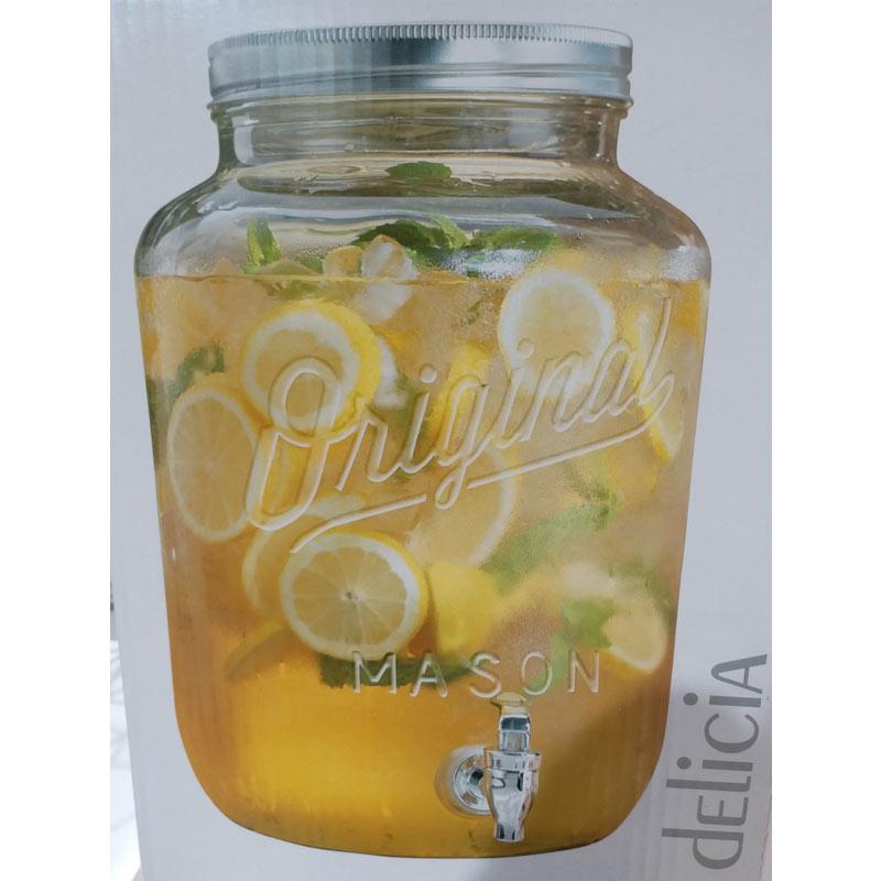 Jual Delicia Original Mason Jar Glass Tank Beverage Dispenser 8 14 L Online Oktober 2020 Blibli Com