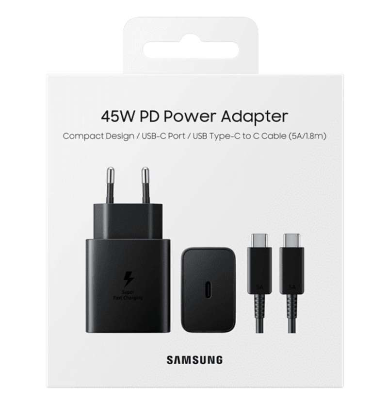 Samsung Charger Travel Adapter 45W With Cable Type C 