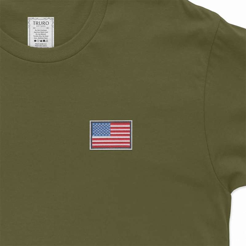 Shirt USA Flag - Green Army 