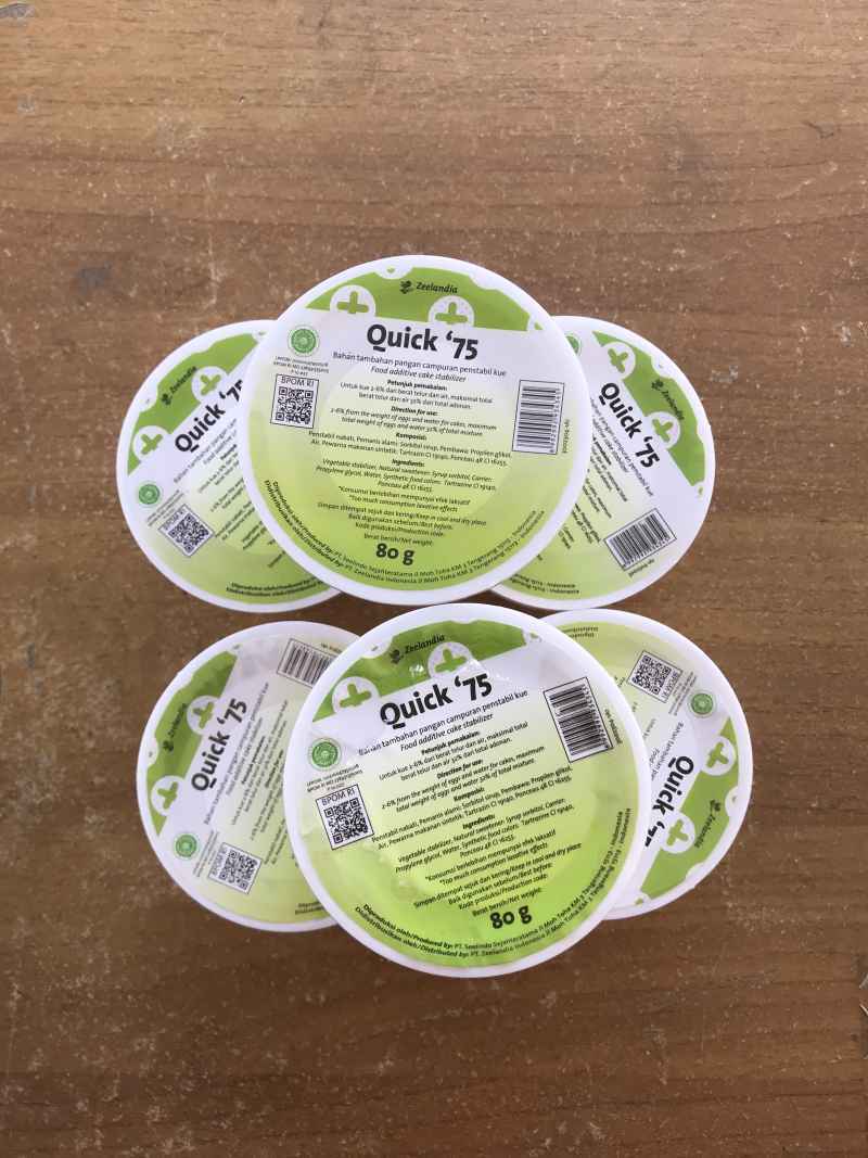 Zeelandia Quick 75 Kemasan 80 Gr Penstabil Adonan Pengembang Kue Bolu Roti  SP Emulsifier Emul Stabilizer Pengemulsi Pelembut
