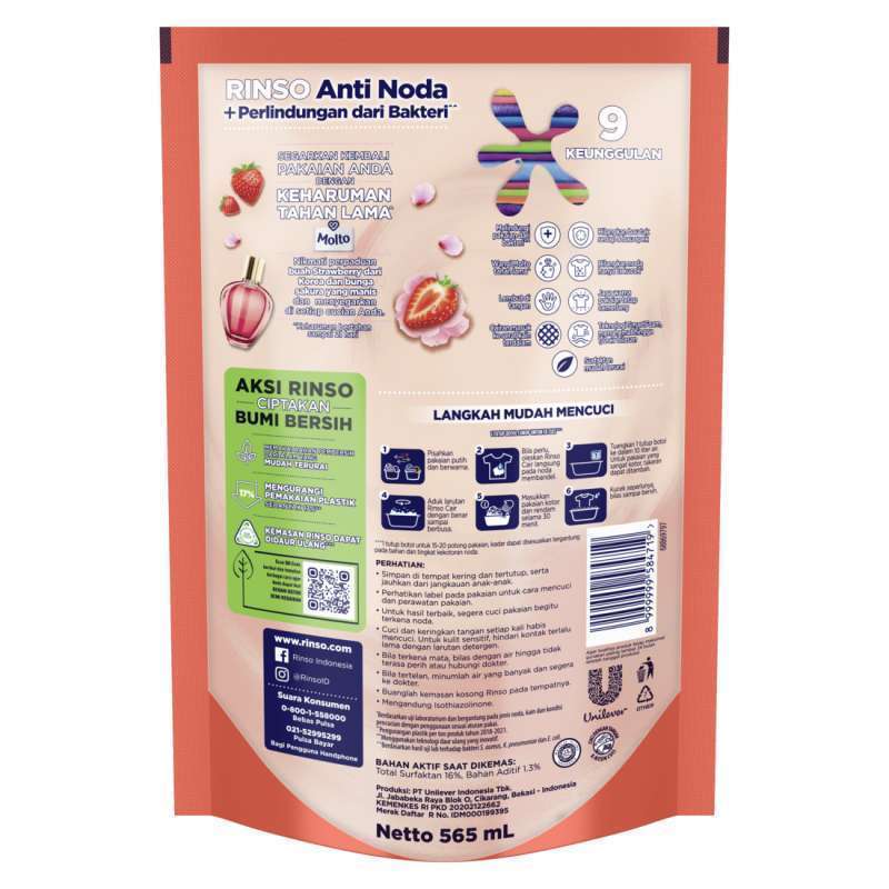 Jual Surabaya - Rinso Molto Deterjen Cair Korean Strawberry ...