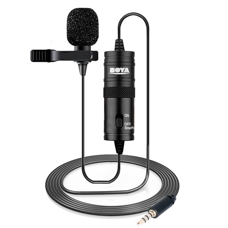 iit fullbag 3 5mm audio video record lavalier lapel microphone for android mac vlog mic for dslr camera