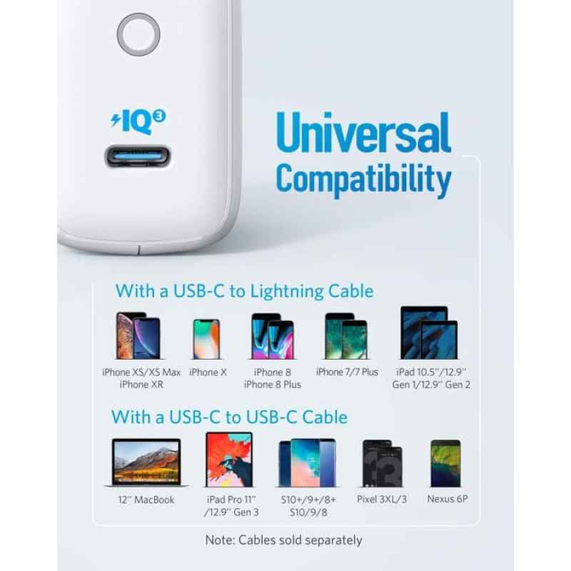 Jual Wall Charger Anker Powerport Iii Mini Us Plug White A2615321 Online April 2021 Blibli Looking for a good deal on iphone xr charger white? wall charger anker powerport iii mini us plug white a2615321