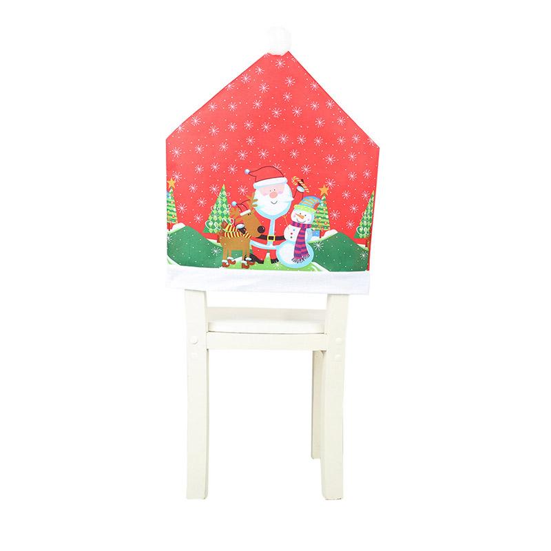 Jual Bluelans Home Party Dinner Table Ornament Santa Christmas Tree Santa Snowman Print Chair Cover Online September 2020 Blibli Com