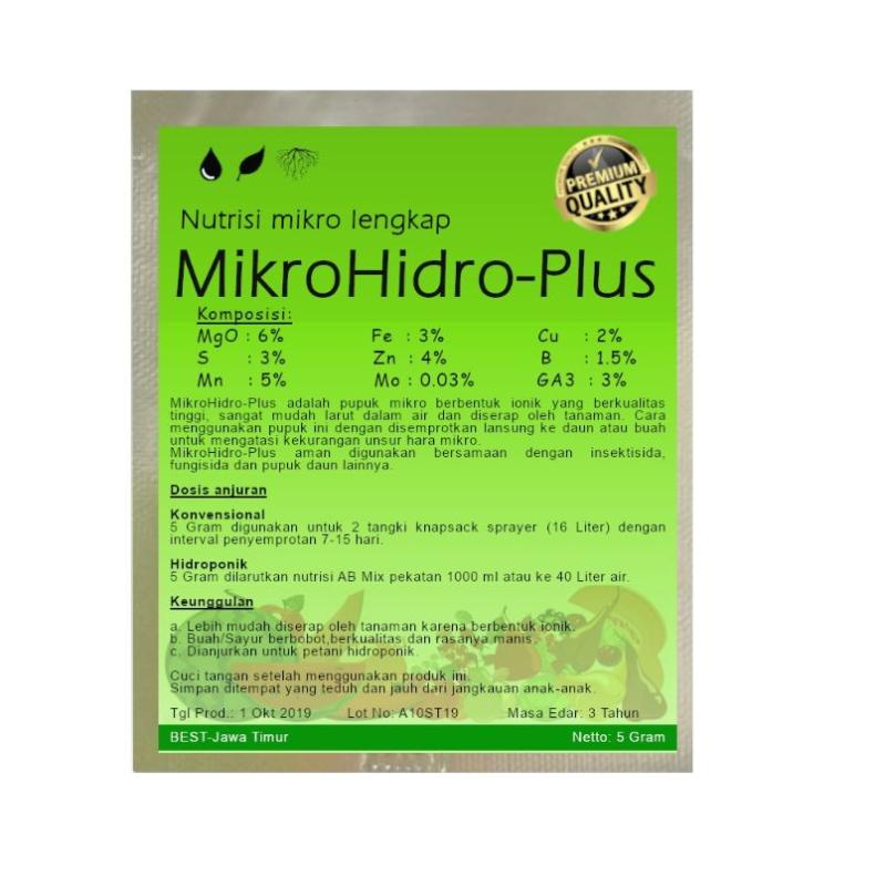 Jual Hidroponik Mikrohidro Plus Pupuk 5 G Online Juni 2020