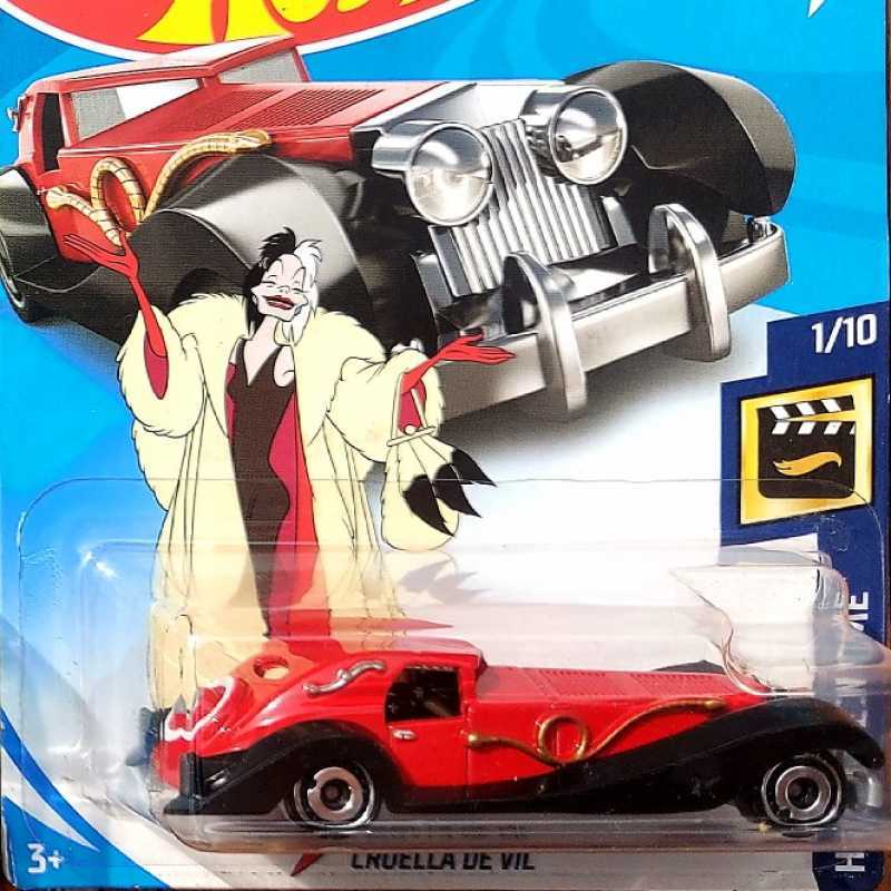 Jual Hot Wheels 101 Dalmatians Cruella De Vil 2019 Diecast Merah