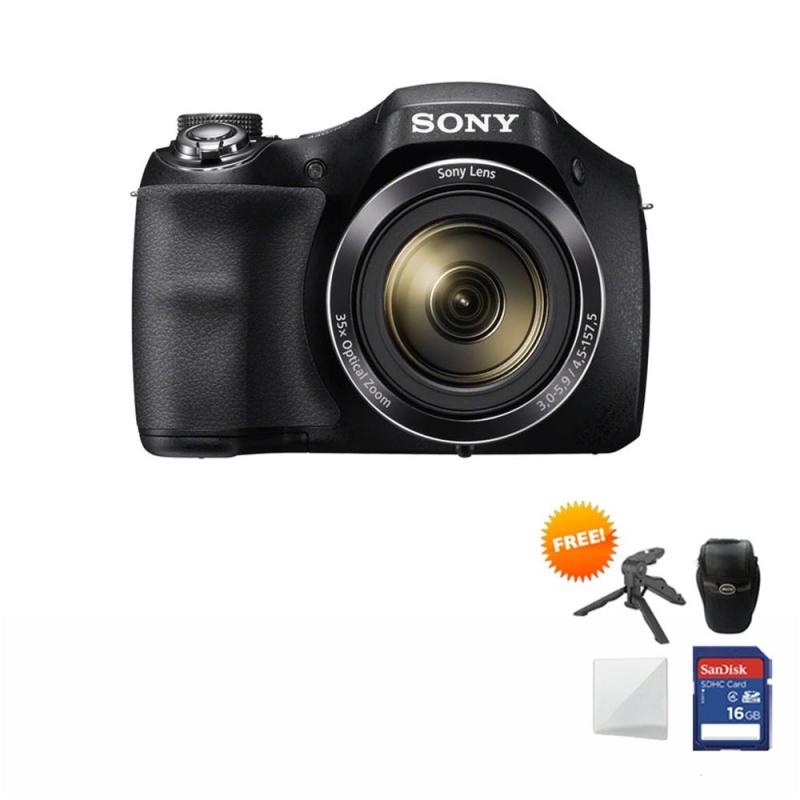 sony dsc h300 free screenguard sdhc 16gb mini tripod tas universal