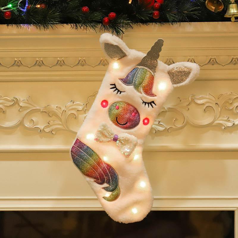 Jual H Ikea Stockings Fluffy Shimmery Unicorn Christmas Murah