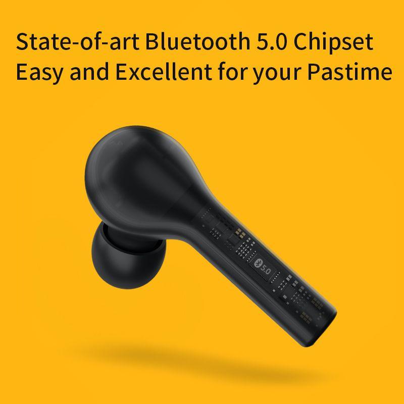 qcy t5 wireless bluetooth v5 0 touch control stereo hd talking headset with battery 380 mah