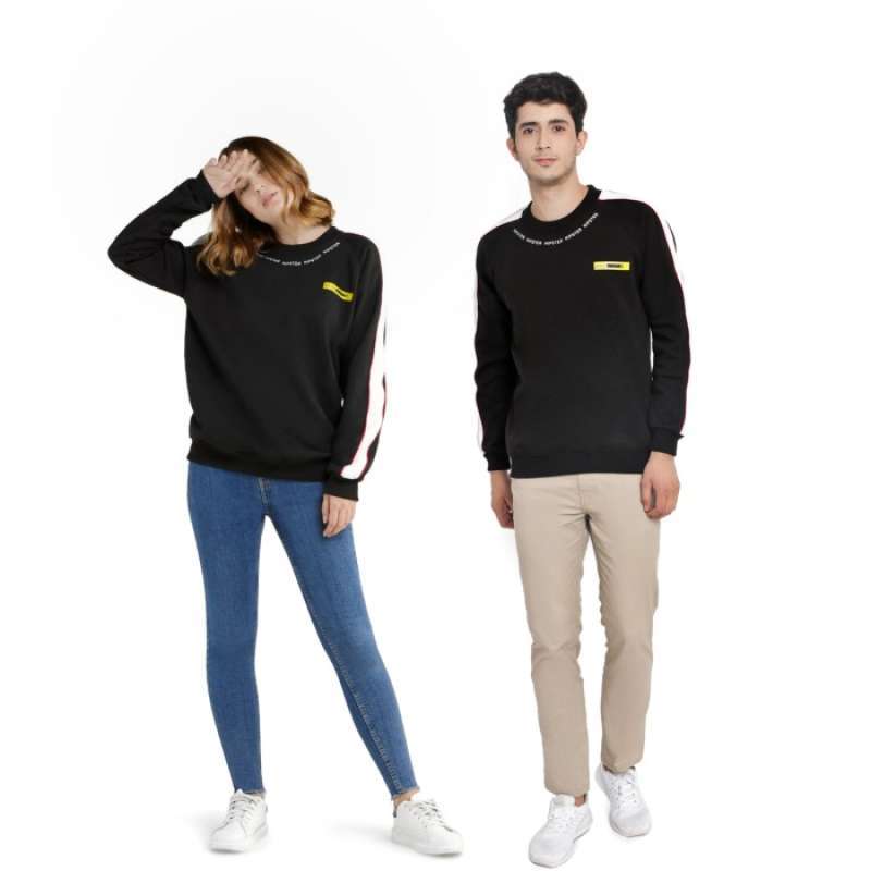Jual Hipster Couple Pasangan Sweater Premiumblack Stripe Cewek