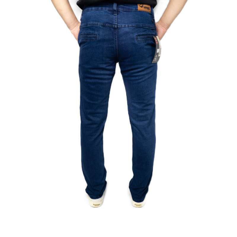 Andros 53 Celana Panjang Jeans Denim Pria Model Kantong Bobok Dark Blue
