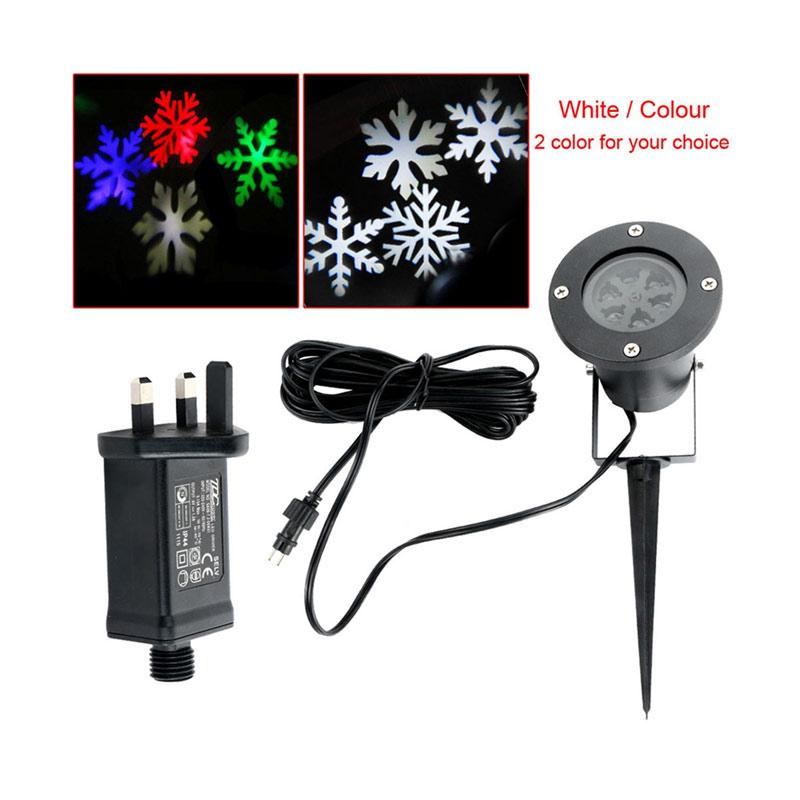 Jual Eds Snowflake Christmas Projector Led Lights For Garden Lawn House Party Us Plug Online Oktober 2020 Blibli Com